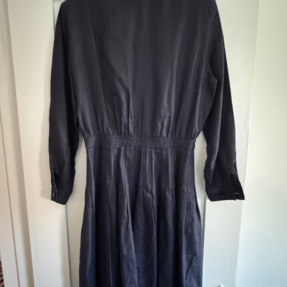 Vintage Valentino "Miss V" Navy and White Collared Dress- Vintage Size 12 - Picture 8 of 12